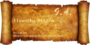 Ilovszky Attila névjegykártya
