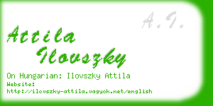 attila ilovszky business card
